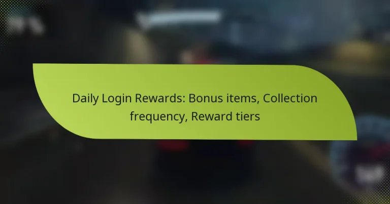 Daily Login Rewards: Bonus items, Collection frequency, Reward tiers