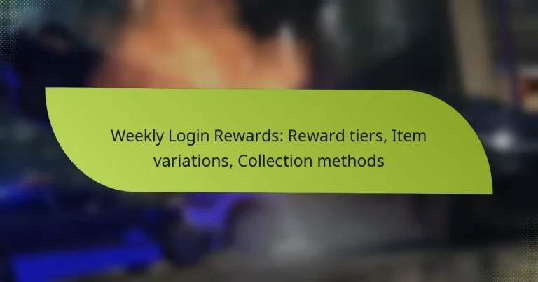 Weekly Login Rewards: Reward tiers, Item variations, Collection methods
