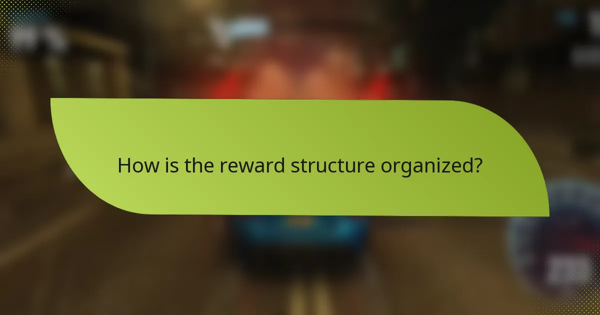 How is the reward structure organized?