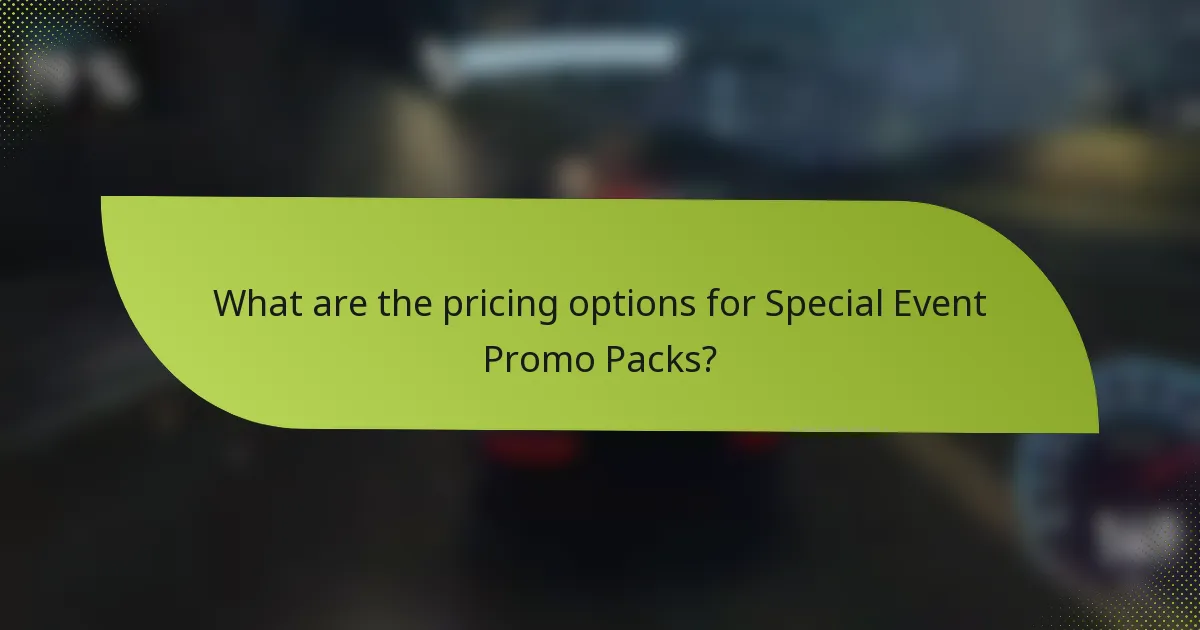 What are the pricing options for Special Event Promo Packs?